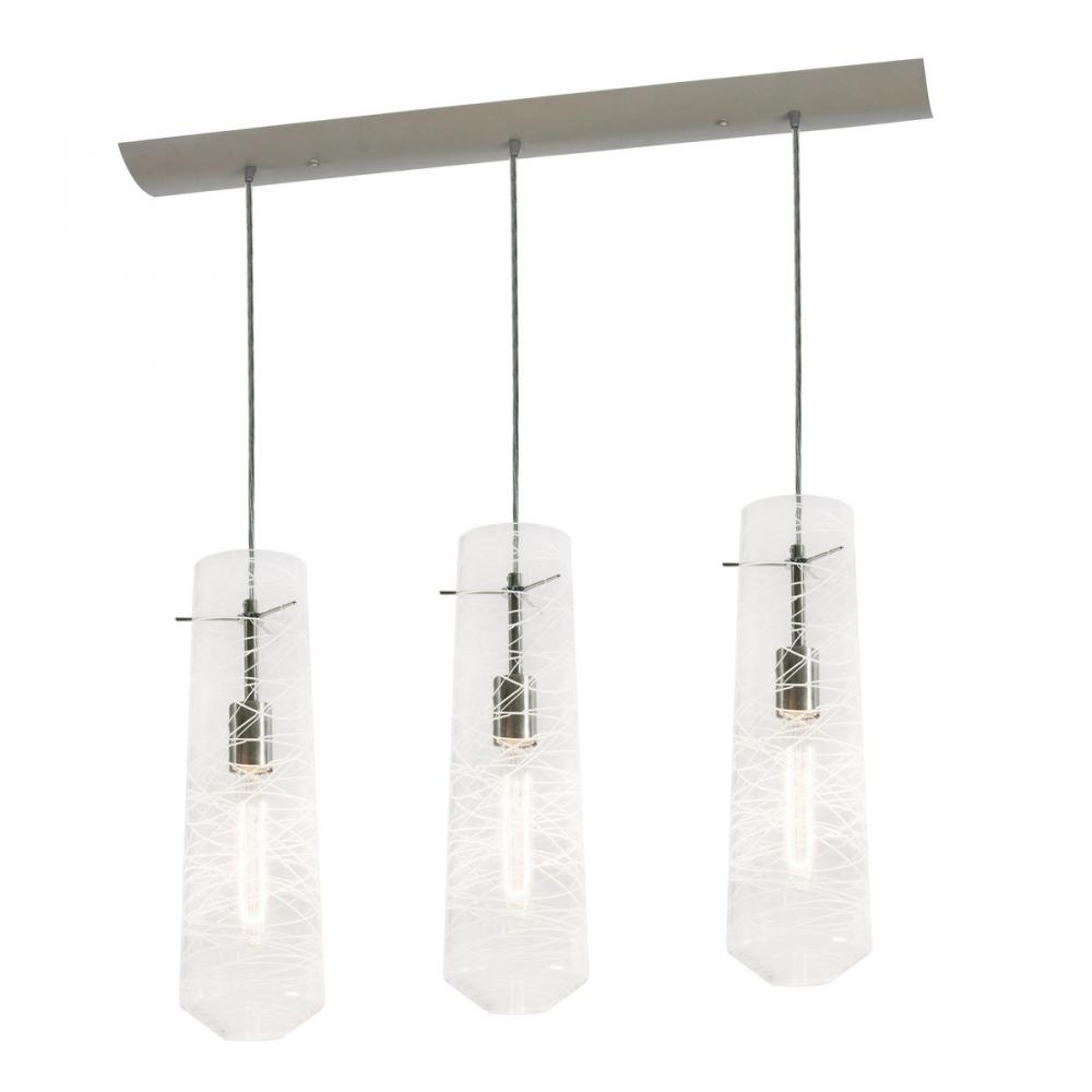 Spun 3 Light Linear Pendant