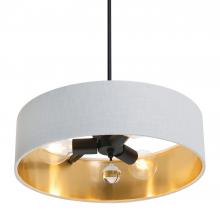 AFX Lighting, Inc. CLNP18MBBK-WHGD - Celine Pendant 18'' Medium Base BK - WHGD shade