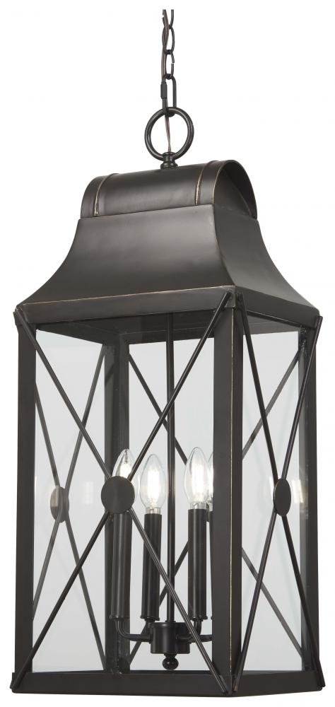 De Luz - 4 Light Outdoor Chain Hung Lantern