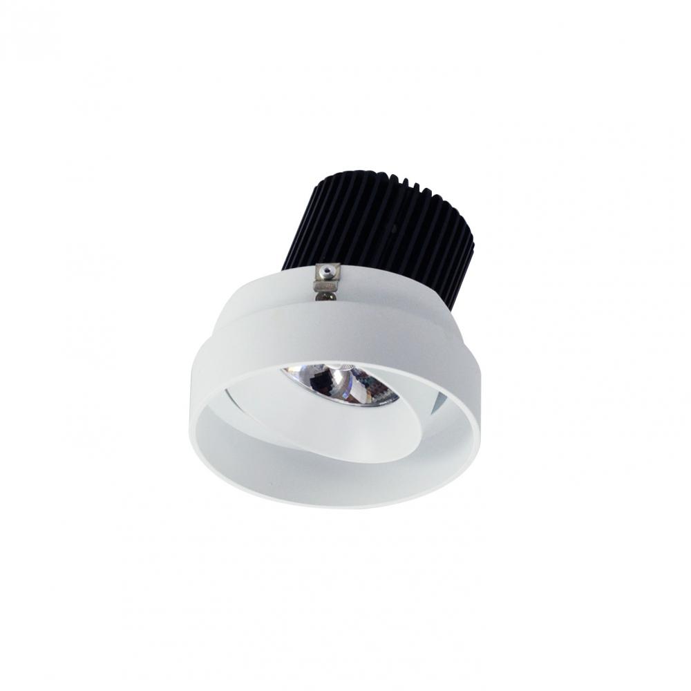 4" Iolite LED Round Trimless Adjustable, 10-Degree Optic, 850lm / 12W, 4000K, Matte Powder White