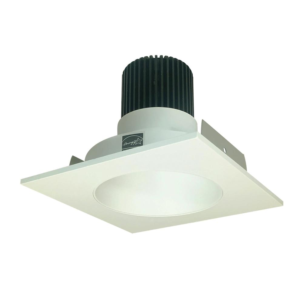 4" Iolite LED Square Reflector with Round Aperture, 1000lm / 14W, 4000K, White Reflector / White