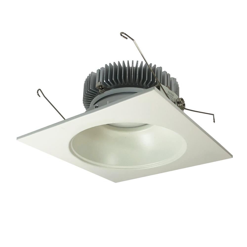 6" Cobalt Dedicated High Lumen Square/Round, 2000lm, Comfort Dim, Matte Powder White Reflector /