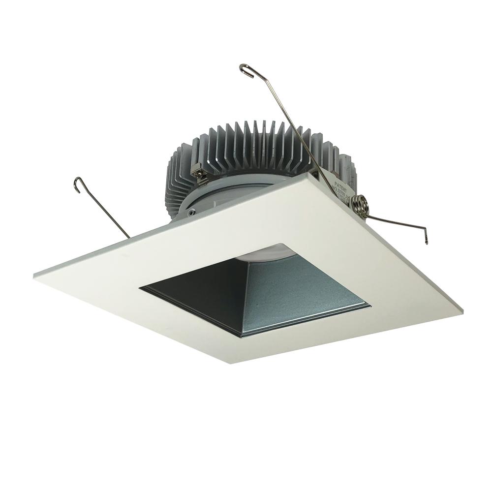 6" Cobalt Dedicated High Lumen Square/Square, 1500lm, Comfort Dim, Pewter Reflector / White