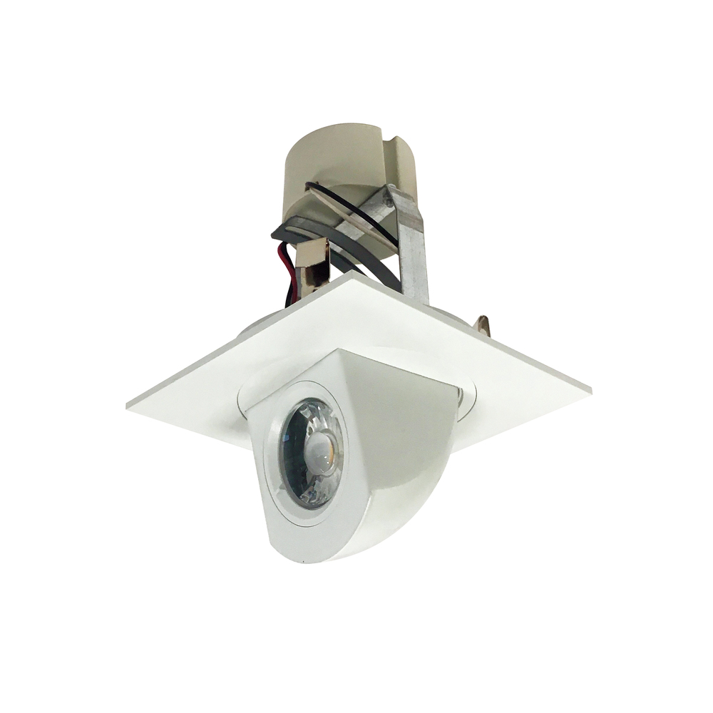 4" Cobalt Square Adjustable Elbow LED Retrofit, 800lm / 12W, 2700K, White Finish