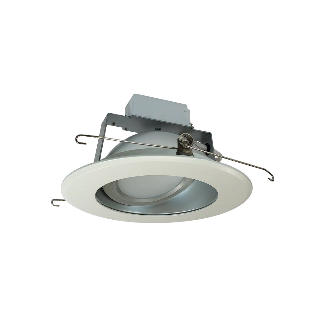 6" Cobalt Adjustable LED Retrofit, 1200lm / 14W, 4000K, Haze Reflector / White Flange