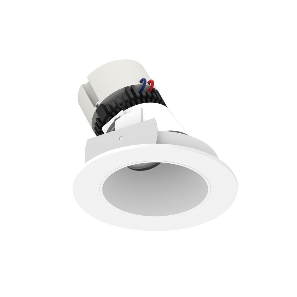 4" Pearl LED Round Adjustable Slot Retrofit, 950lm / 12W, 2700K, Matte Powder White Reflector /