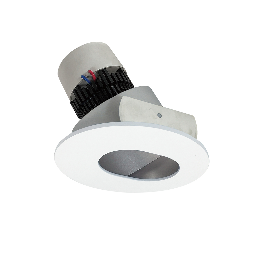 4" Pearl LED Round Adjustable Slot Aperture Retrofit, 1000lm / 12W, 3000K, Haze Slot Aperture /