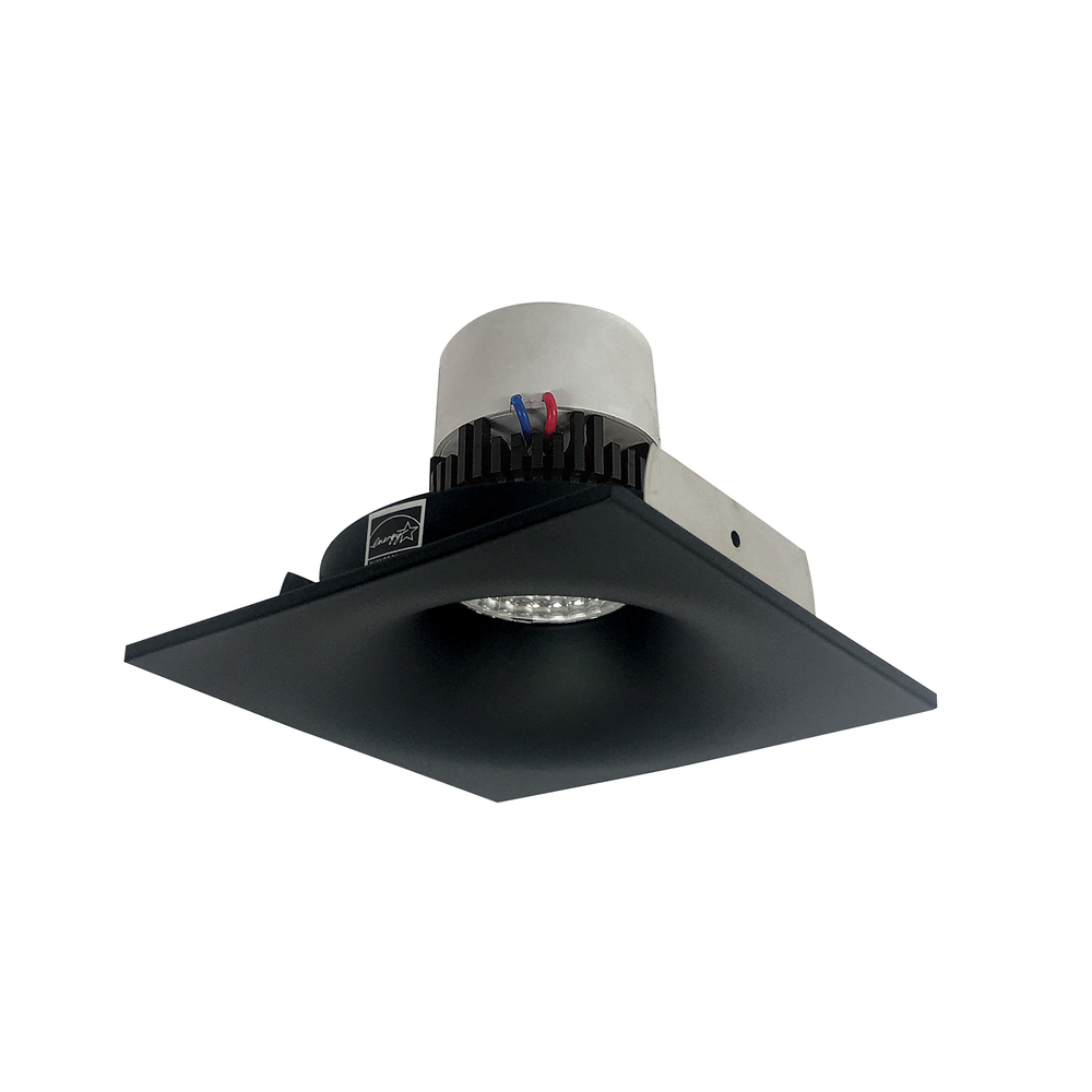 4" Pearl LED Square Bullnose Retrofit, 1000lm / 12W, 4000K, Black Finish