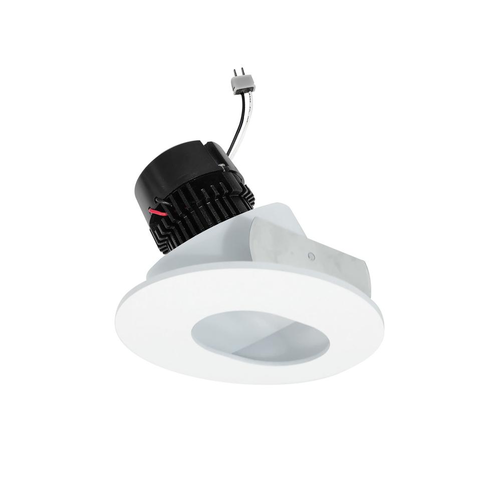 4" Pearl Low Voltage LED Round Adjustable Slot Aperture Retrofit, 950lm / 11W, 3500K, Matte