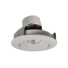 Nora NPR-4RC27XWW - 4" Pearl LED Round Adjustable Cone Retrofit, 1000lm / 12W, 2700K, White Reflector / White Flange