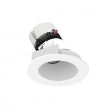 Nora NPR-4RSLA30XMPW - 4" Pearl LED Round Adjustable Slot Retrofit, 950lm / 12W, 3000K, Matte Powder White Reflector /