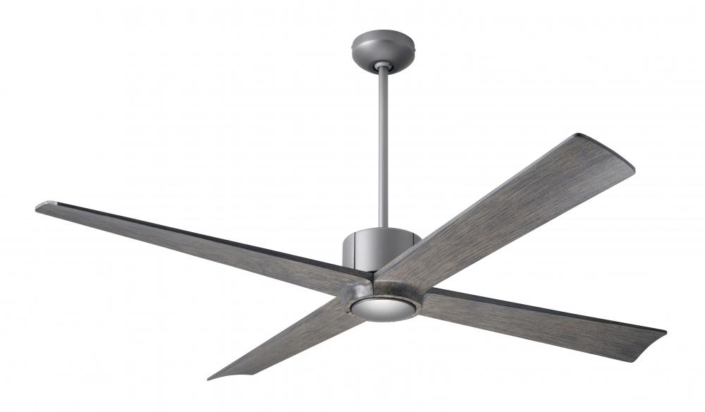 Nouveau DC Fan; Graphite Finish w/ Matte Black; 56" Graywash Blades; No Light; Wall Control