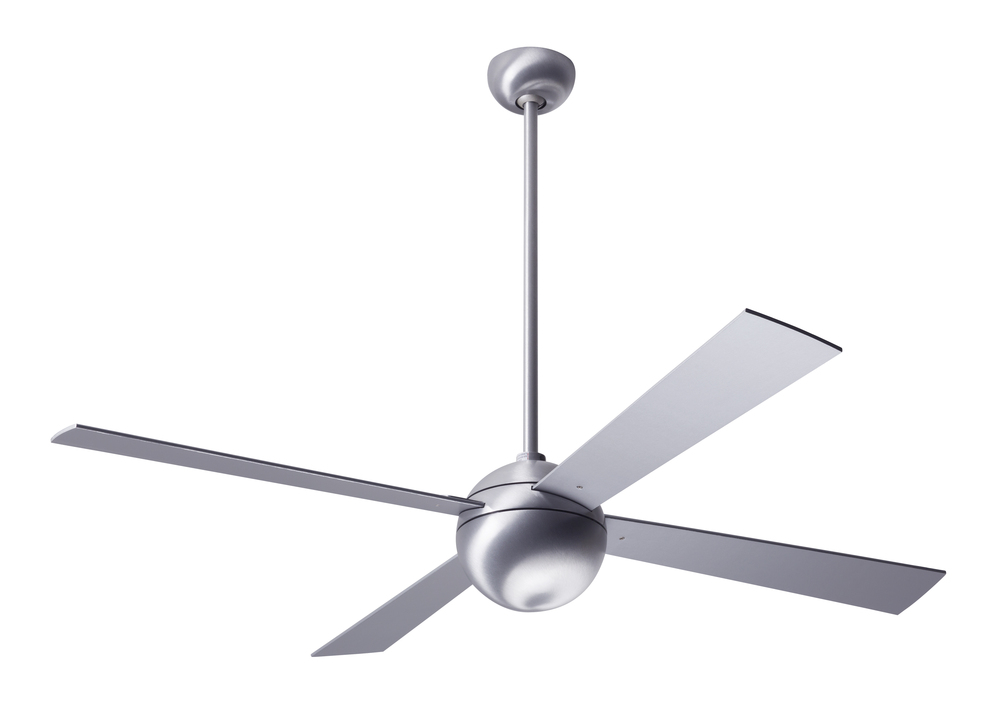 Ball Fan; Brushed Aluminum Finish; 52" Aluminum Blades; No Light; Fan Speed Control