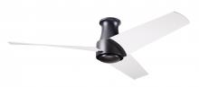 Modern Fan Co. AMB-FM-MB-56-MW-NL-WC - Ambit Flush DC Fan- Matte Black Finish; 56" Matte White Blades; No Light; Wall Control