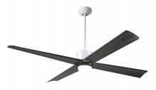 Modern Fan Co. NOU-MWBS-56-EB-271-WC - Nouveau DC Fan; Matte White Finish w/ Brass; 56" Ebony Blades; 17W LED; Wall Control