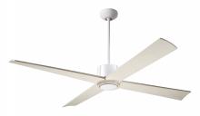 Modern Fan Co. NOU-MWBS-56-WW-NL-RC - Nouveau DC Fan; Matte White Finish w/ Brass; 56" Whitewash Blades; No Light; Remote Control