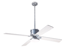 Modern Fan Co. IND-GV-50-WW-272-WC - Industry DC Fan; Galvanized Finish; 50" Whitewash Blades; 20W LED Open; Wall Control