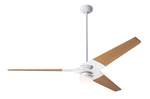 Modern Fan Co. TOR-GW-62-MP-271-002 - Torsion Fan; Gloss White Finish; 62" Maple Blades; 17W LED; Fan Speed and Light Control (3-wire)