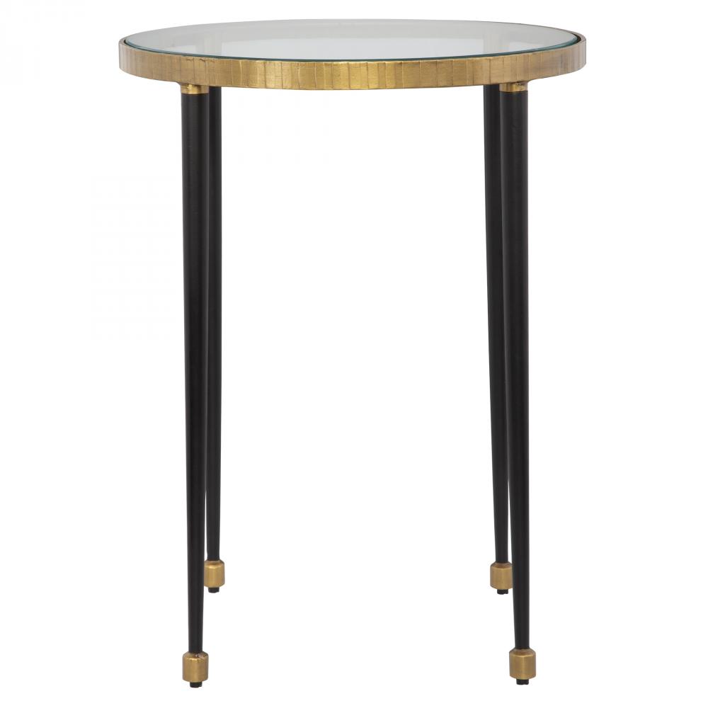 Uttermost Stiletto Antique Gold Side Table