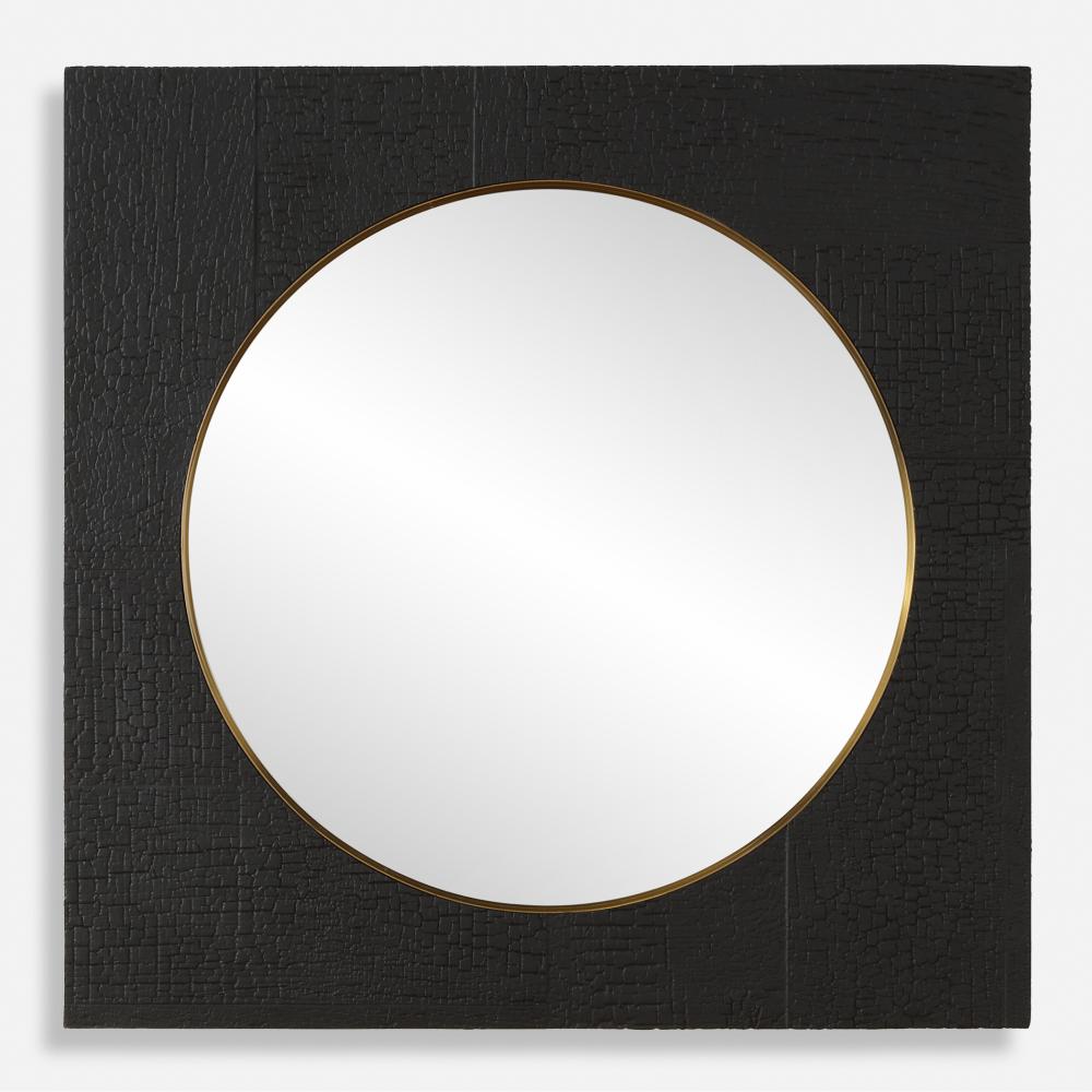 Uttermost Ember Black Square Mirror