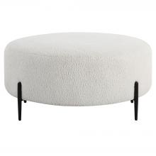 Uttermost 23778 - Uttermost Arles Large Plush White Ottoman