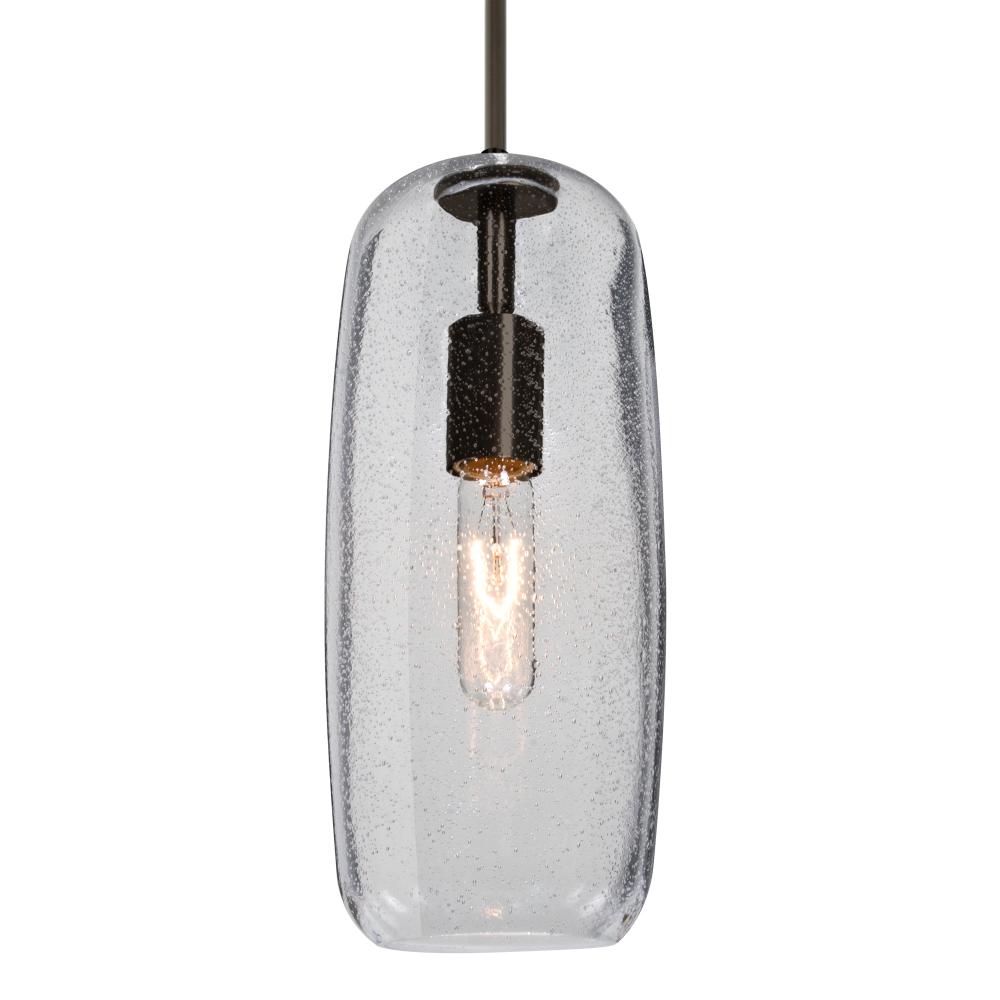 Besa, Pinot 13 Cord Pendant, Clear Bubble, Bronze FInish 1x60W Incandescent