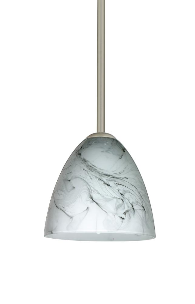 Besa Vila LED Pendant Marble Grigio Satin Nickel 1x9W LED