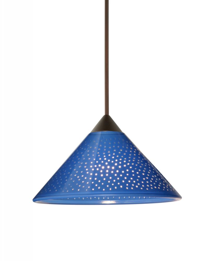 Besa Pendant Kona Bronze Blue Starpoint 1x5W LED