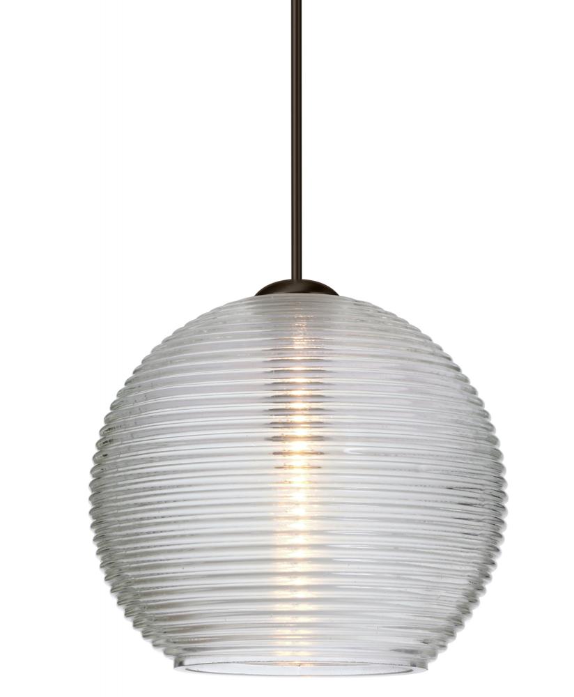 Besa Pendant Kristall 6 Bronze Clear 1x5W LED