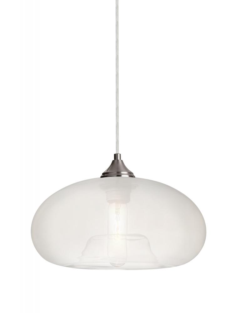 Besa Pendant For Multiport Canopy Bana Satin Nickel Frost 1x60W Medium Base