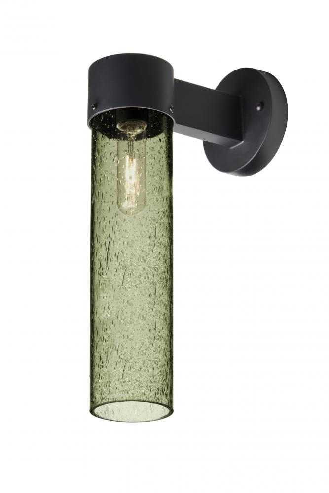 Besa, Juni 16 Outdoor Sconce, Moss Bubble, Black Finish, 1x60W Medium Base