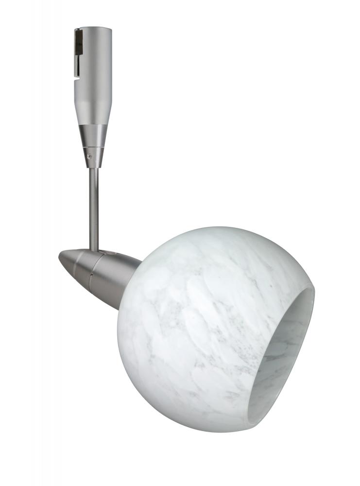 Besa Spotlight With 12" Stem Palla 3 Satin Nickel Carrera 1x35W Halogen Mr11