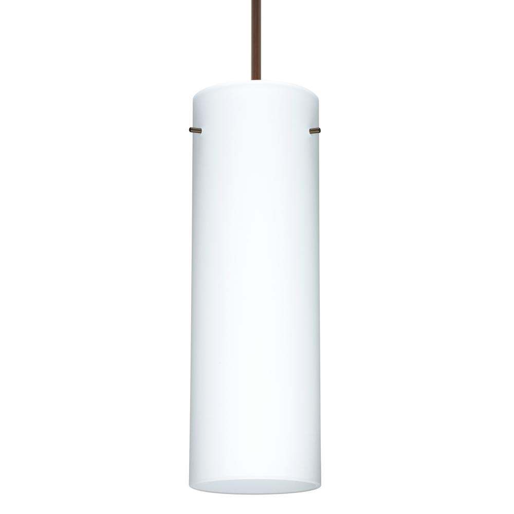 Besa Copa Pendant, Opal Matte, Bronze, 1x5W LED