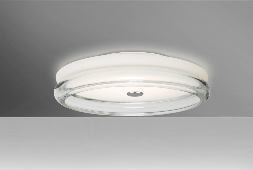 Besa, Topper 12 Ceiling, Opal/Clear,  Finish, 1x16W LED