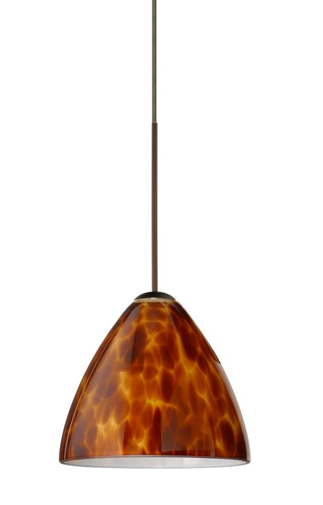 Besa Pendant For Multport Canopy Mia Bronze Amber Cloud 1x5W LED