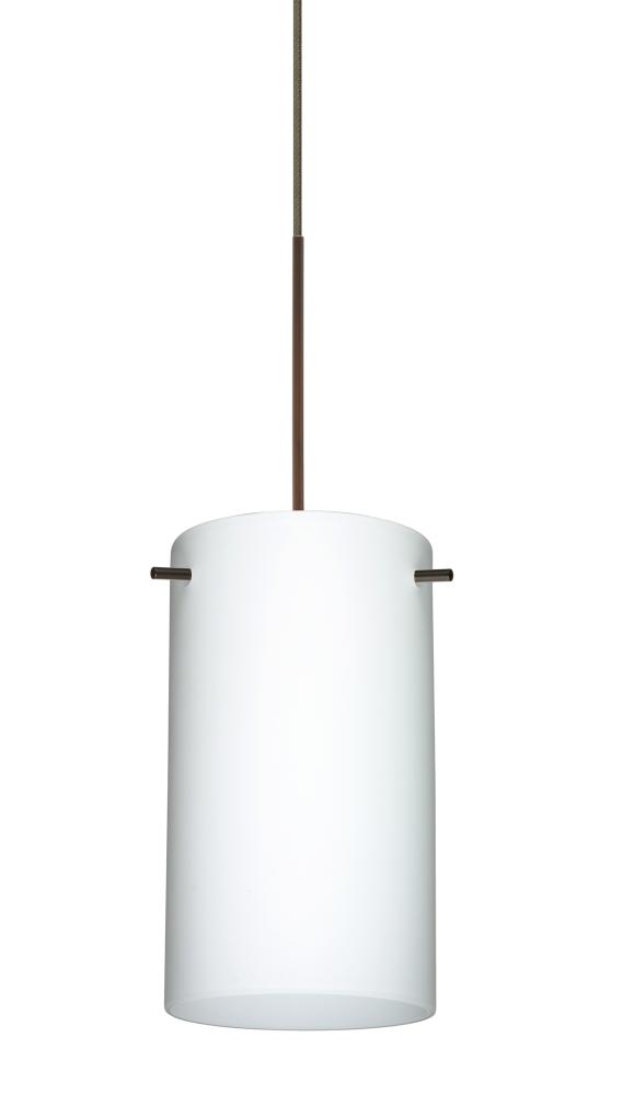 Besa Stilo 7 Pendant for Multiport Canopy Bronze Opal Matte 1x50W Halogen, 15Ft. Cord