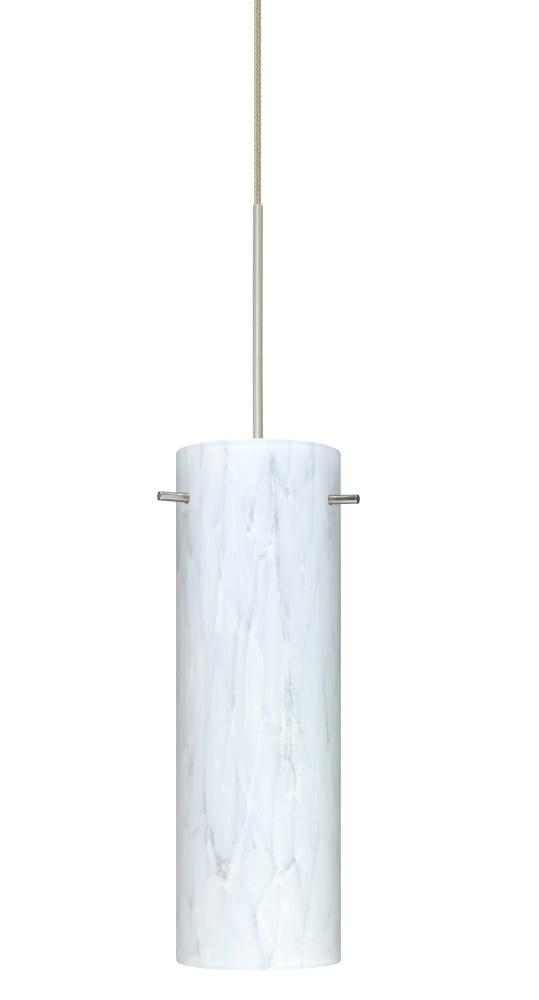 Besa Copa Pendant for Multiport Canopy, Carrera, Satin Nickel, 1x5W LED, 15Ft. Cord