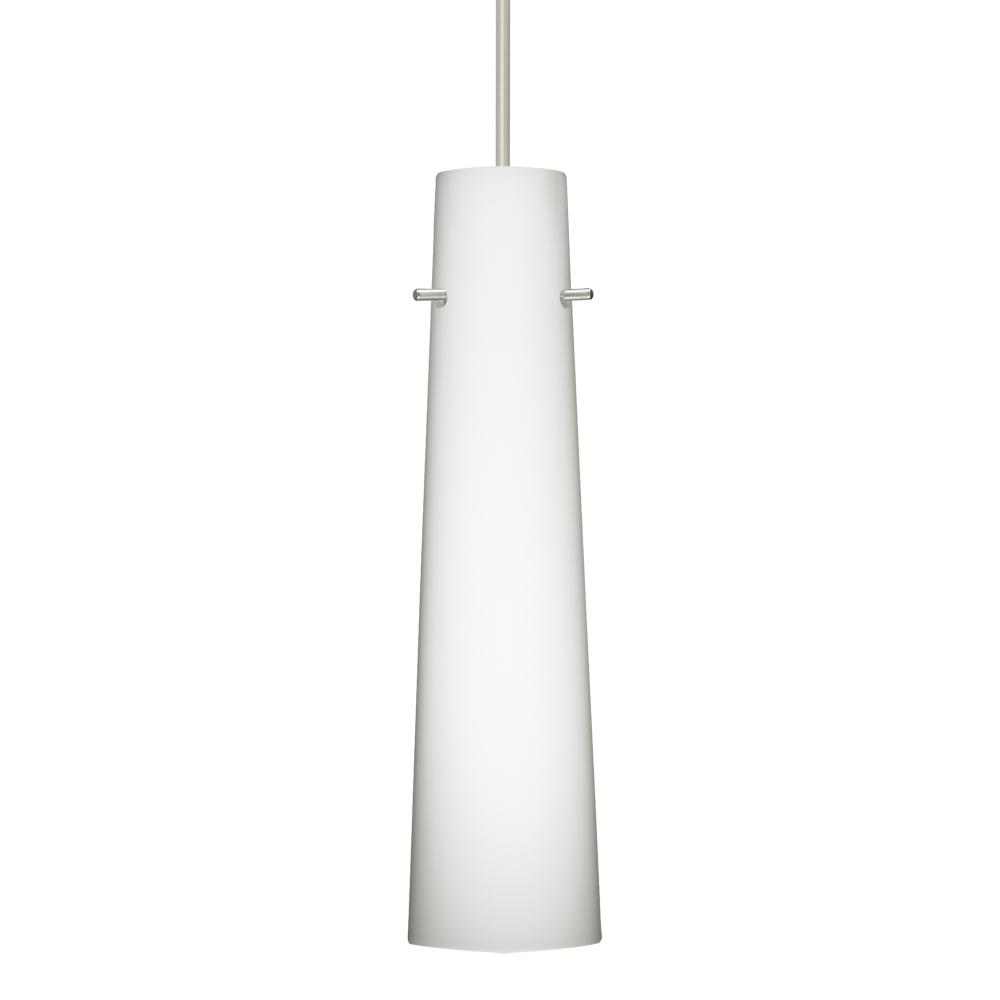 Besa Camino Pendant for Multiport Canopy Satin Nickel Opal Matte 1x50W Halogen, 277V, 0-10