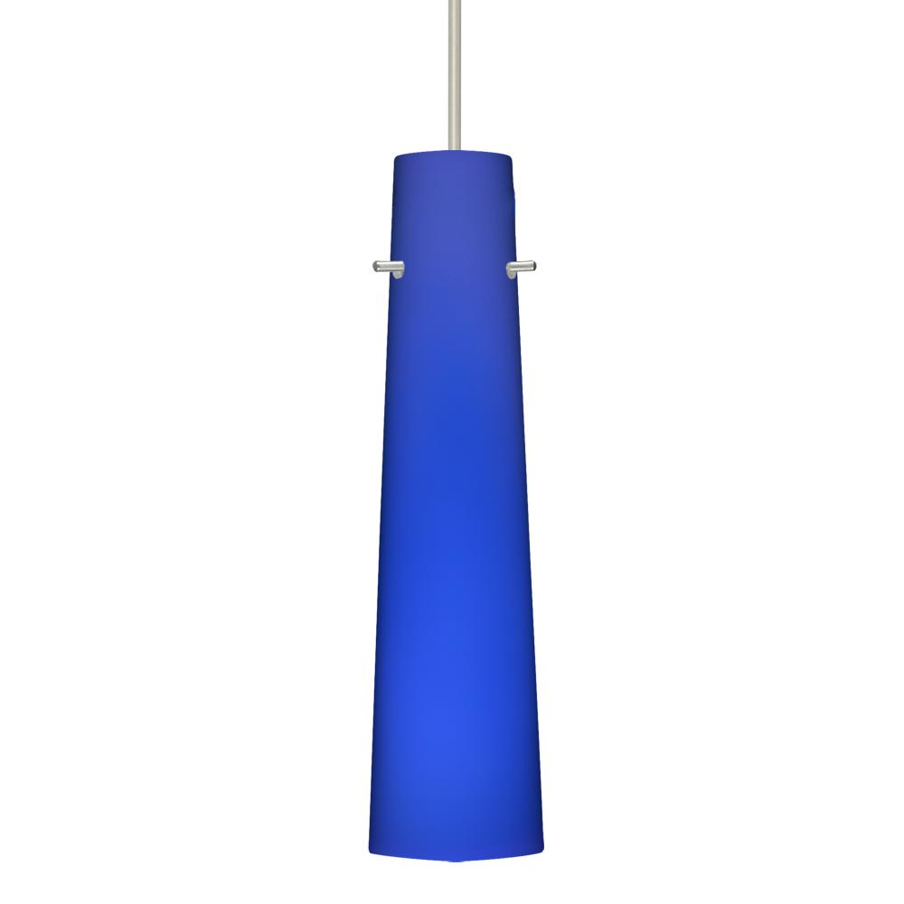 Besa Camino Pendant for Multiport Canopy Satin Nickel Cobalt Blue Matte 1x50W Halogen, 15F