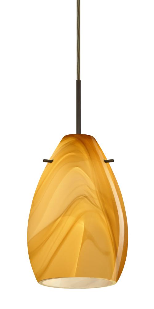 Besa Pera 6 Pendant Bronze Honey 1x40W Halogen