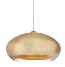 Besa Lighting 1JC-4345GF-SN - Besa Brio 14 Pendant Satin Nickel Gold Foil 1x75W Medium Base