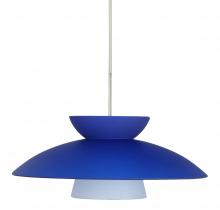 Besa Lighting 1JC-451323-LED-SN - Besa Trilo 15 Pendant Blue Matte Satin Nickel 1x9W LED