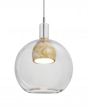 Besa Lighting 1JC-BENJICLNA-LED-SN - Besa, Benji Cord Pendant, Clear/Natural, Satin Nickel Finish, 1x9W LED