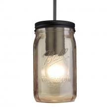 Besa Lighting 1JC-MILO4SM-BK - Besa Pendant Milo 4 Black Smoke 1x40W MAX E26 Base