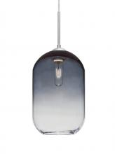 Besa Lighting 1JC-OMEGA12ST-SN - Besa, Omega 12 Cord Pendant,Steel/Clear, Satin Nickel Finish, 1x60W Medium Base