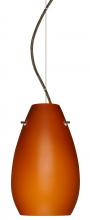 Besa Lighting 1KX-412680-LED-BR - Besa Pera 9 LED Pendant Amber Matte Bronze 1x9W LED