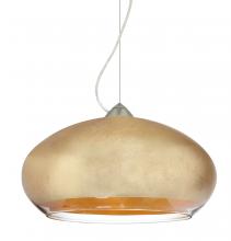 Besa Lighting 1KX-4345GF-LED-SN - Besa Brio 14 Cable Pendant Satin Nickel Gold Foil 1x9W LED