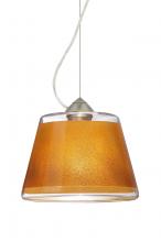 Besa Lighting 1KX-PIC9GD-SN - Besa Pica 9 Pendant 1Kx Gold Sand Satin Nickel 1x75W Medium Base