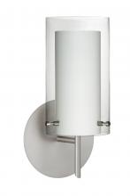 Besa Lighting 1SW-C44007-SN - Besa Pahu 4 Wall 1SW Clear/Opal Satin Nickel 1x40W G9