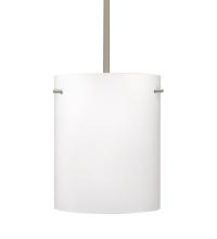 Besa Lighting 1TT-400607-LED-SN - Besa Tamburo 8 Pendant Opal Matte Satin Nickel 1x11W LED